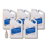 Five 1-gallon jugs of Pure White no-wax gelcoat making up the 5 gallon size, shown with one MEKP hardener bottle