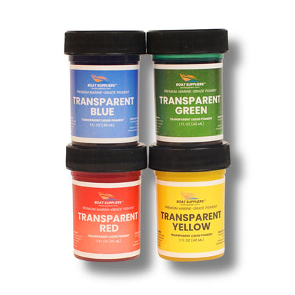 Boat Suppliers Transparent Liquid Pigment Sampler Pack - 4 Colors