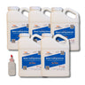 Black Tooling Gelcoat 5 gallon kit: five Boat Suppliers 1 gallon No Wax jugs grouped together with one MEKP hardener bottle in front