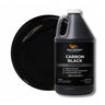 Carbon Black liquid colored pigment for epoxy and gelcoat in a 1 gallon (128 fl oz) jug, shown against a glossy black color swatch