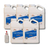 Five 1 gallon jugs of Boat Suppliers Orange Tooling Gelcoat, No Wax, with an MEKP hardener bottle, the 5 gallon tooling gelcoat kit