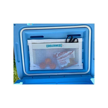 CoolerWebs 15"W x 9"H White Hook & Loop Adhesive Pouch
