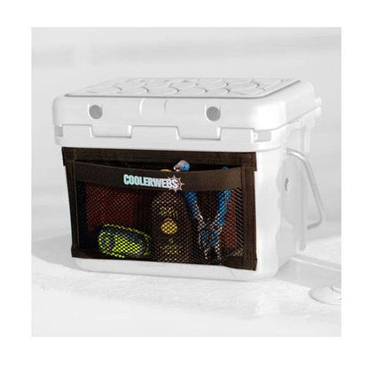 CoolerWebs 15"W x 9"H Black Hook & Loop Adhesive Pouch