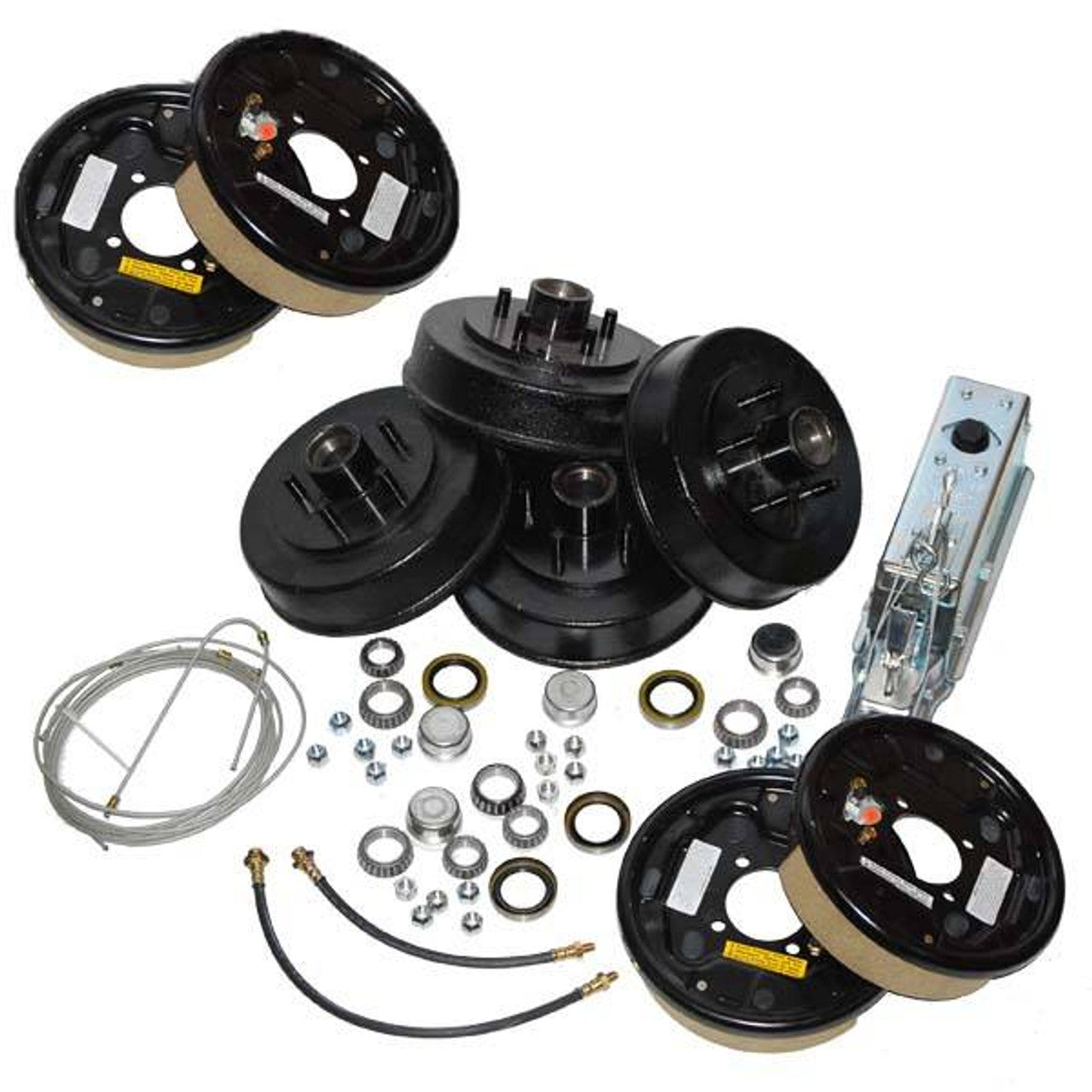 Complete Tandem AxleTrailer Brake Kit Free Backing