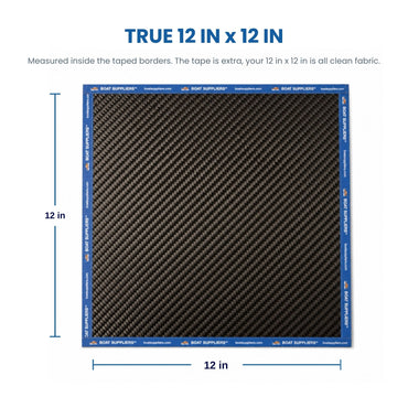 Carbon Fiber Square 12 in x 12 in - 5.7oz 3K 2x2 Twill