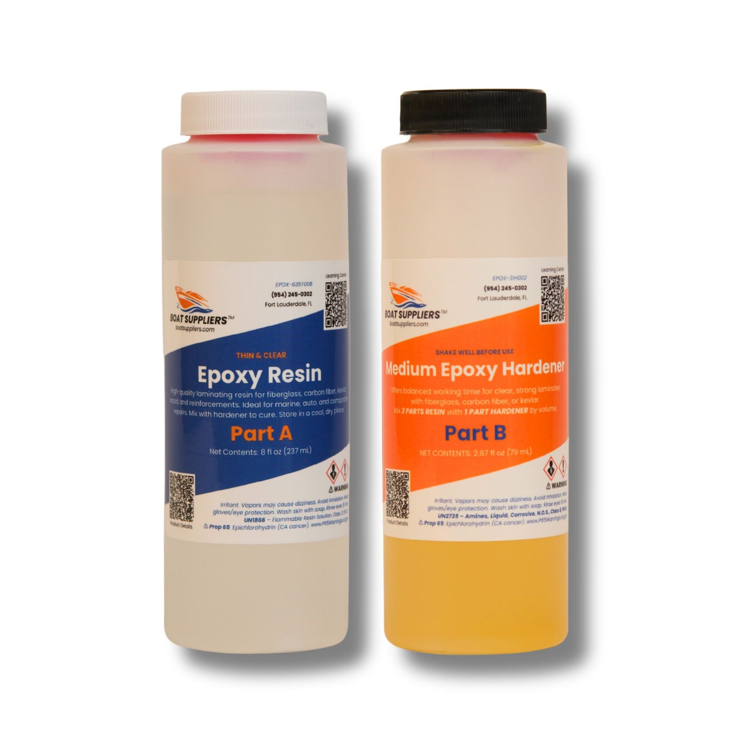 Boat Suppliers Epoxy Resin Kit – Thin, Clear, with Hardener