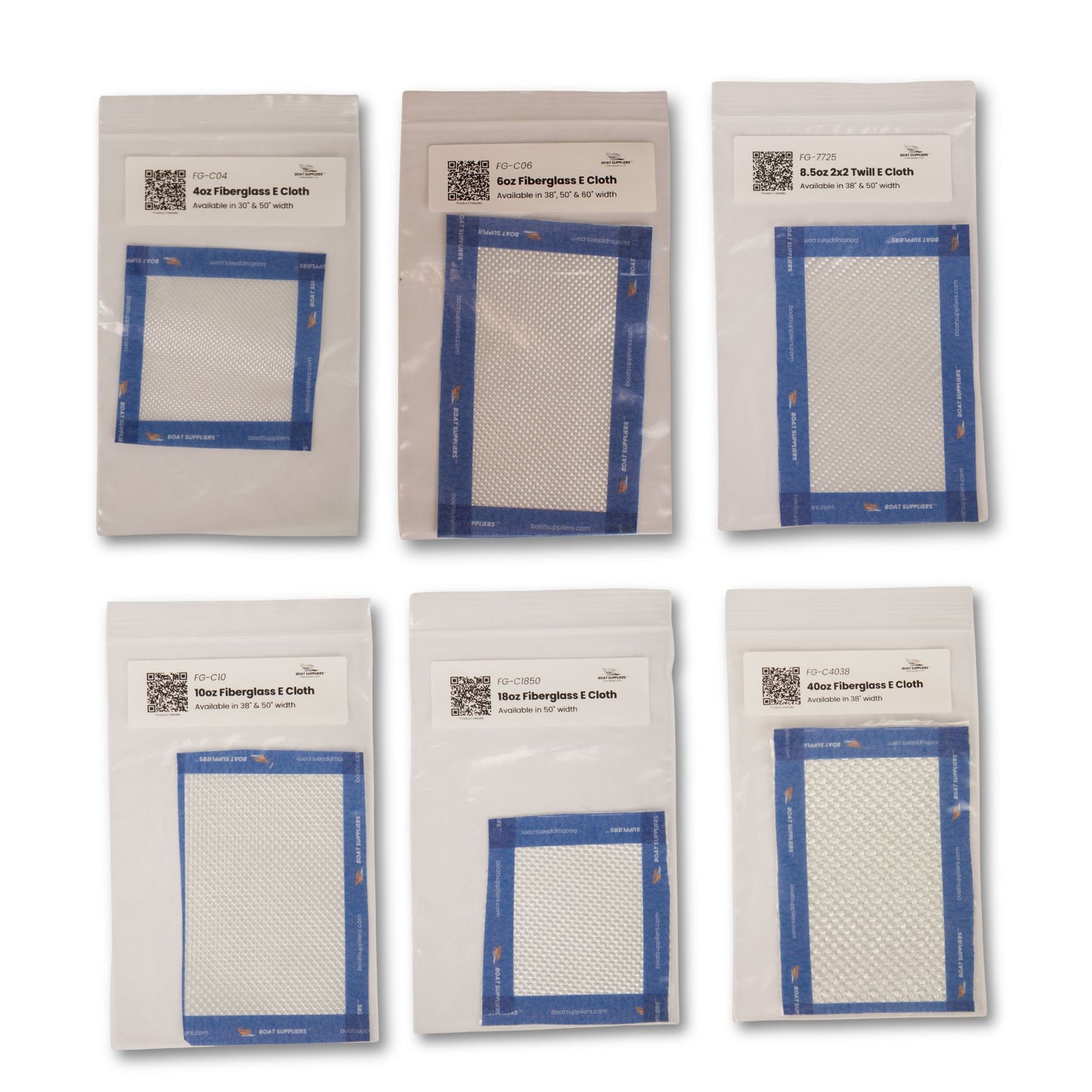 Fiberglass Sample Pack - Woven Cloths