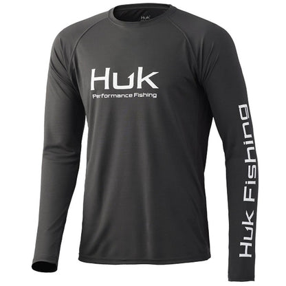 Huk Pursuit Vented Long Sleeve Shirt - Volcano Ash