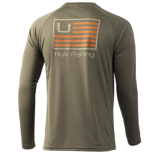 Huk & Bars Pursuit Long Sleeve Shirt - Moss