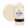 Halyard Off-White liquid pigment quart bottle beside a glossy creamy off-white color swatch