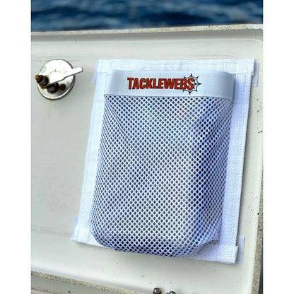 10"W x 12"H Hook/Loop Adhesive Pouch - White