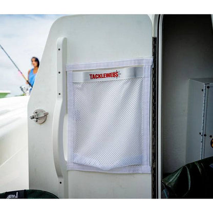 10"W x 12"H Hook/Loop Adhesive Pouch - White