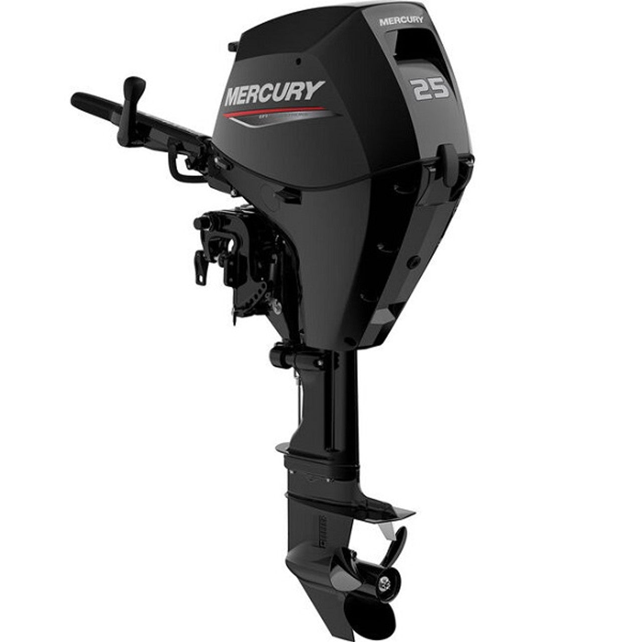 Mercury 25HP 4-Stroke Outboard Motor Electric Start Tiller 1A25301BK 15" Shaft