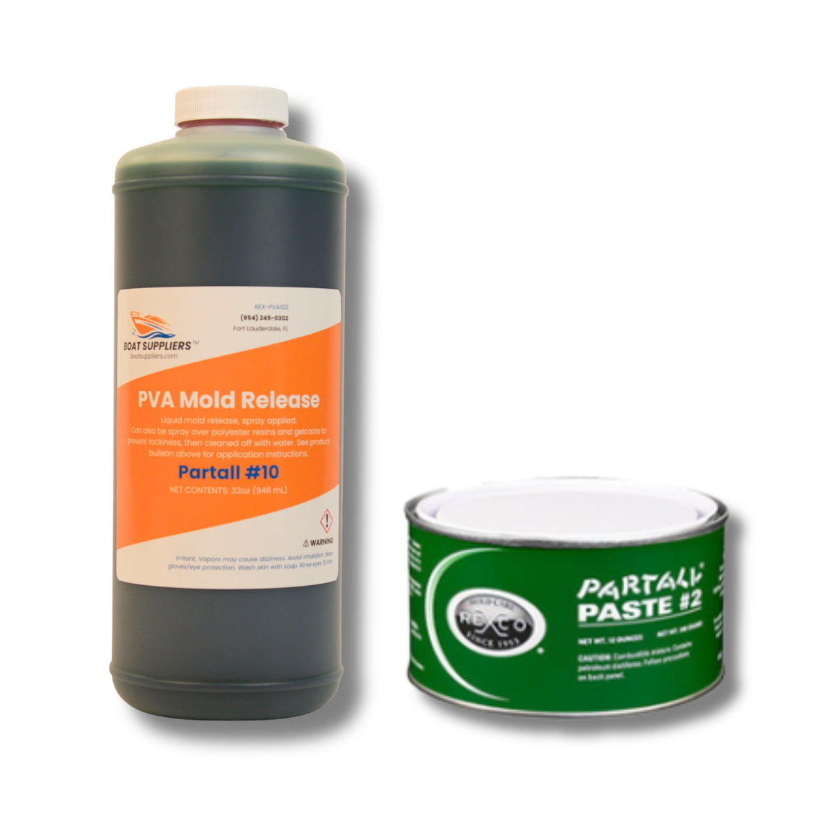 Mold Release System Kit - Partall #2 Paste Wax & PVA #10