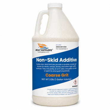 Boat Suppliers non-skid additive, coarse grit, 1 gallon jug (3.2 lb net) of coarse angular polymer particles for mixing into gelcoat or deck paint
