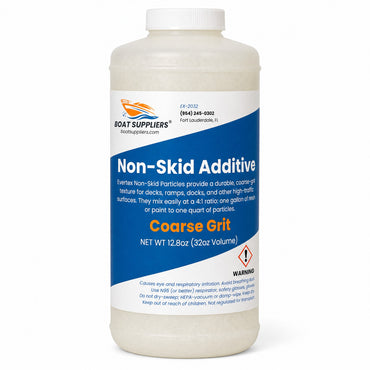Boat Suppliers non-skid additive, coarse grit, quart bottle (12.8 oz net) of coarse angular polymer particles for mixing into gelcoat or deck paint