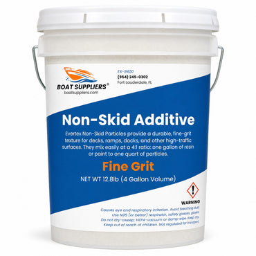Boat Suppliers non-skid additive, fine grit, 4 gallon pail (12.8 lb net) of fine powder-grade polymer particles for mixing into gelcoat or deck paint