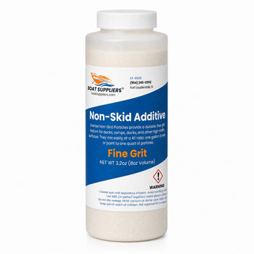 Boat Suppliers non-skid additive, fine grit, 8 oz bottle (3.2 oz net) of fine powder-grade polymer particles for mixing into gelcoat or deck paint
