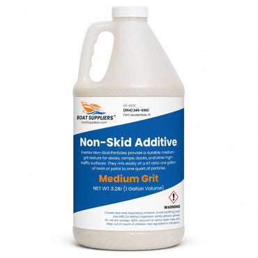 Boat Suppliers non-skid additive, medium grit, 1 gallon jug (3.2 lb net) of medium sand-grade polymer particles for mixing into gelcoat or deck paint