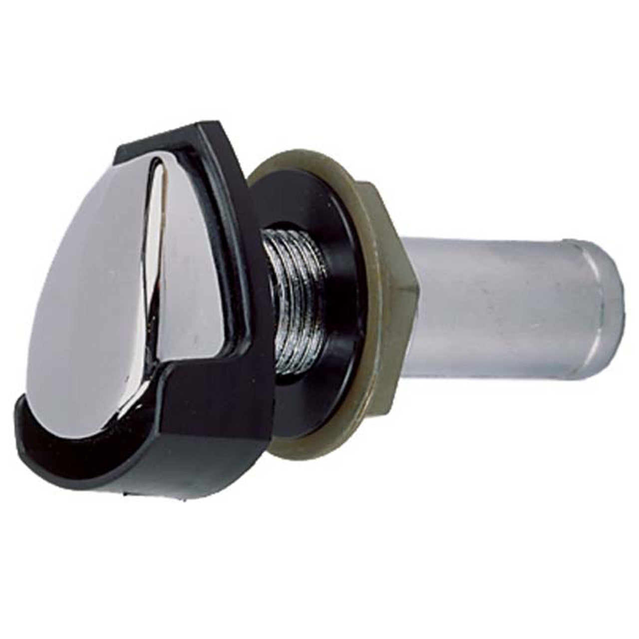 Perko Chrome Gas Tank Vent with Black Plastic Splash Shield