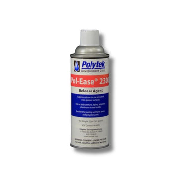 Polytek Pol-Ease 2300 mold release agent aerosol can, 12oz spray-applied release for epoxy and polyester molds