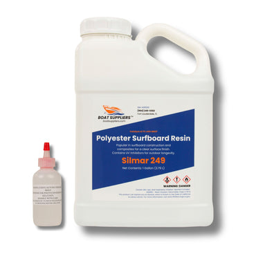 Clear Polyester Surfboard Resin - Silmar 249 with Hardener