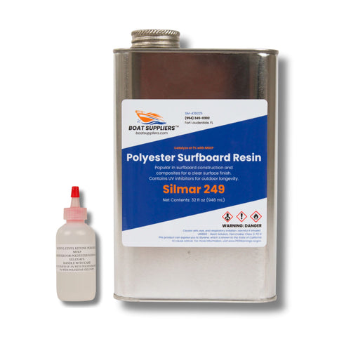Clear Polyester Surfboard Resin - Silmar 249 with Hardener