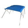 Gen3 Marine 4 Bow Pontoon Bimini Top 56" H x 8" L 97-103" W Breathable UV-Mildew Resistant Fabric, Free Rear Support Poles - Black