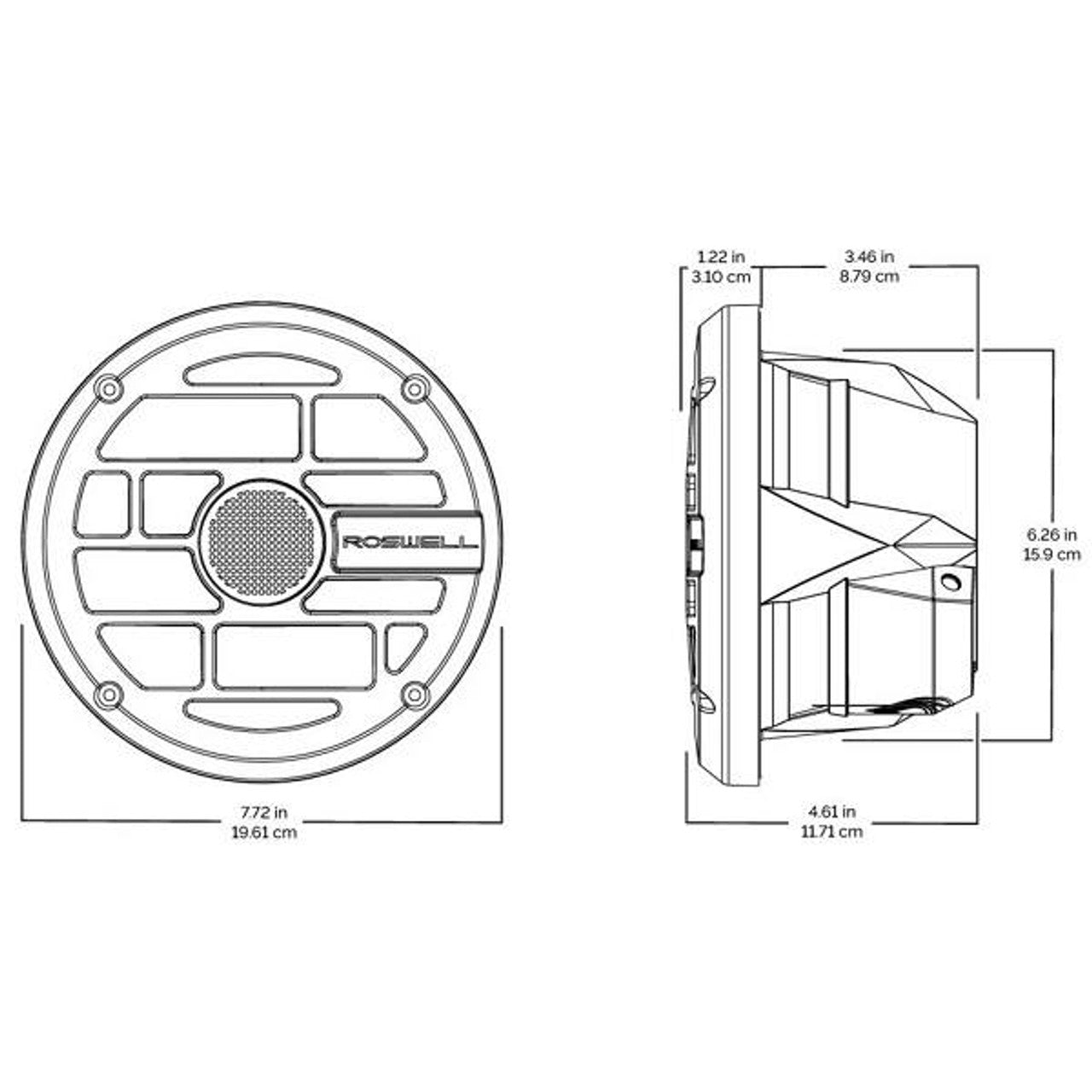 Roswell R 7.7" Marine Speaker