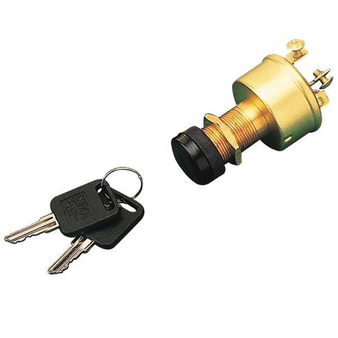 Marine Ignition Switch 3 Position - 3 Terminal - Brass