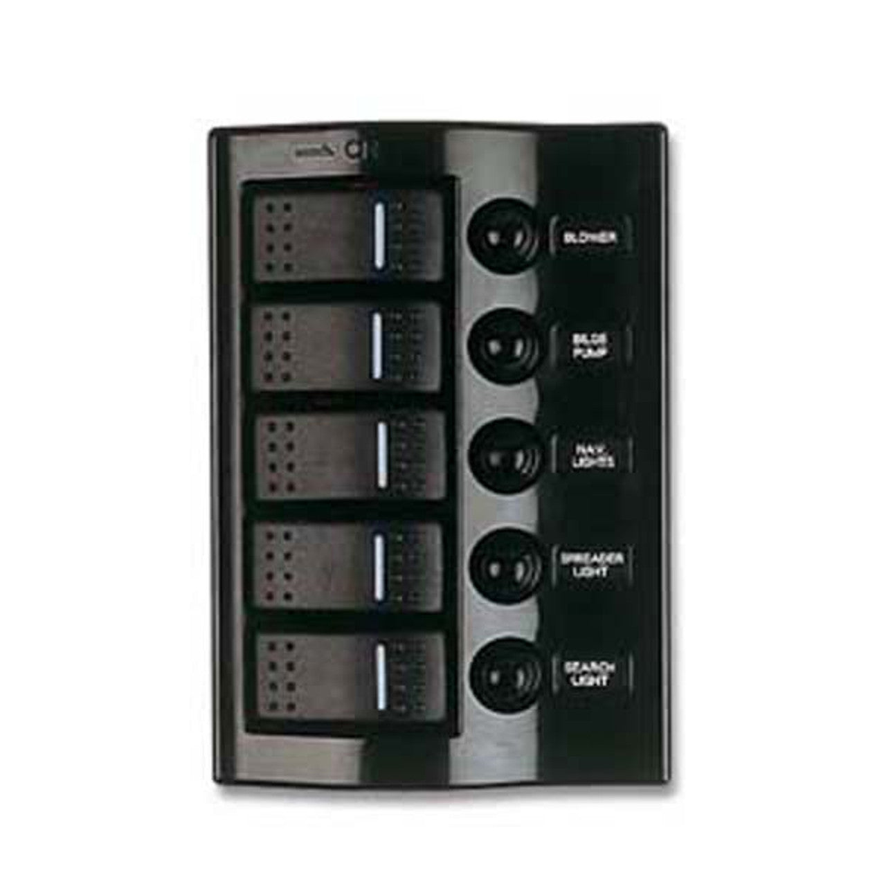 Sea Dog Five Wave Rocker Switch/Breaker Panel