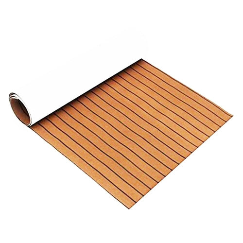 600x2400x5mm EVA Foam Faux Teak Boat Decking Mat Brown Deck Sheet