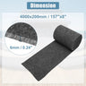 Dimension graphic of the gray boat carpet decking mat measuring 4000x200mm (157 x 8 inch) and 6mm thick