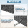 Product detail of the gray boat carpet mat showing soft non-slip EVA material being cut to fit with scissors