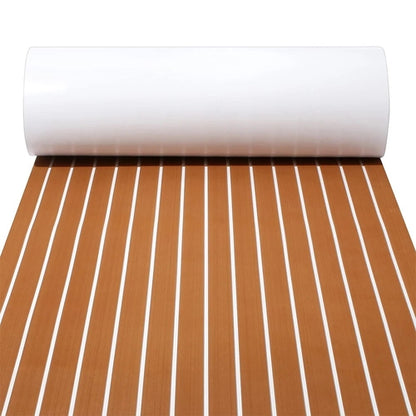600x2400x5mm EVA Foam Faux Teak Boat Decking Mat Brown Deck Sheet