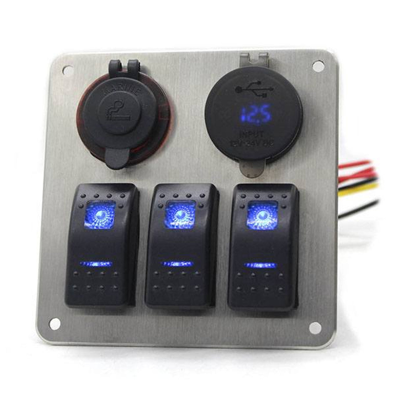 Gen3 Marine LED 3 Rocker Multi-Function Switch Panel