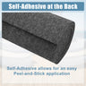 Detail of the gray boat carpet decking mat roll highlighting its self-adhesive peel-and-stick backing