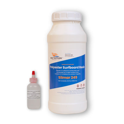 Clear Polyester Surfboard Resin - Silmar 249 with Hardener