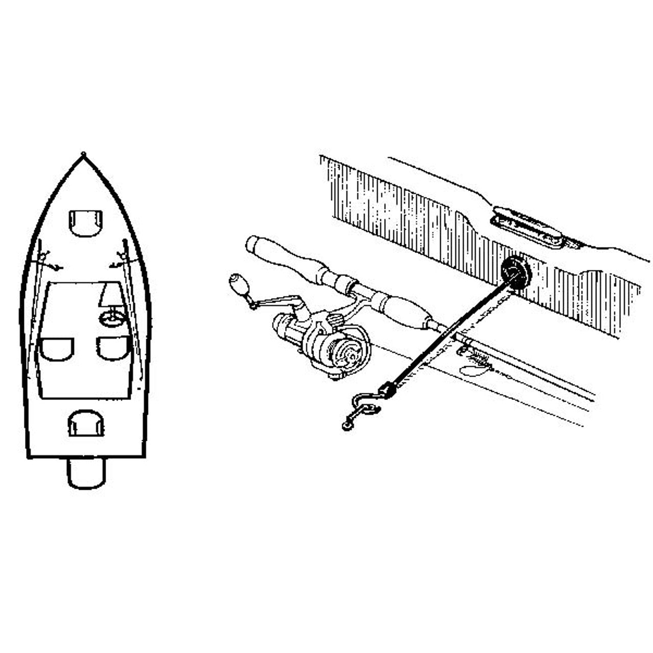 T-H Marine "Rod Tamer" Gunwale Mount Rod Straps, 12"