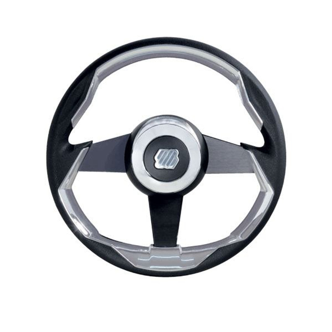 Uflex Grimani 13.8" Steering Wheel - Blk Al. Spokes