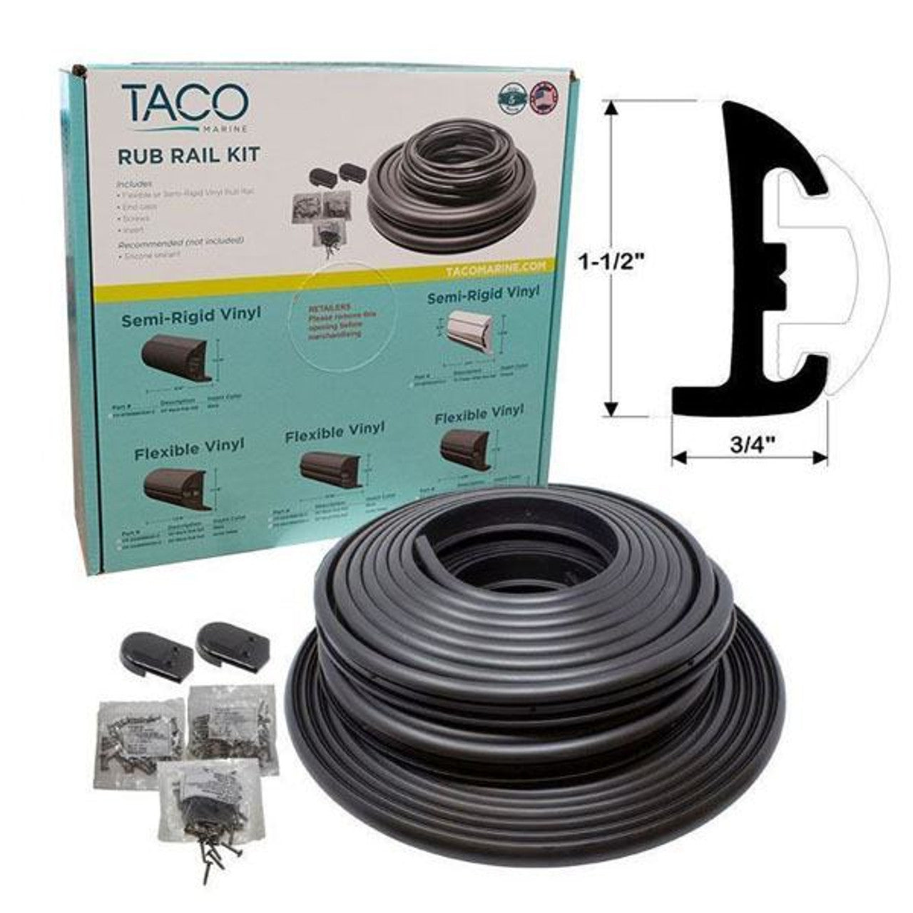 TACO 1-1/2" Semi-Rigid Rub Rail Kit