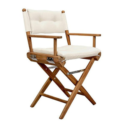 Whitecap Teak Director's Chair w/ Creme Seat Covers