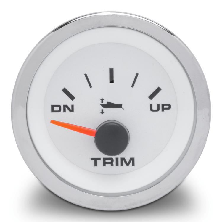 Sierra 62550P White Premier Pro Series Trim Gauge