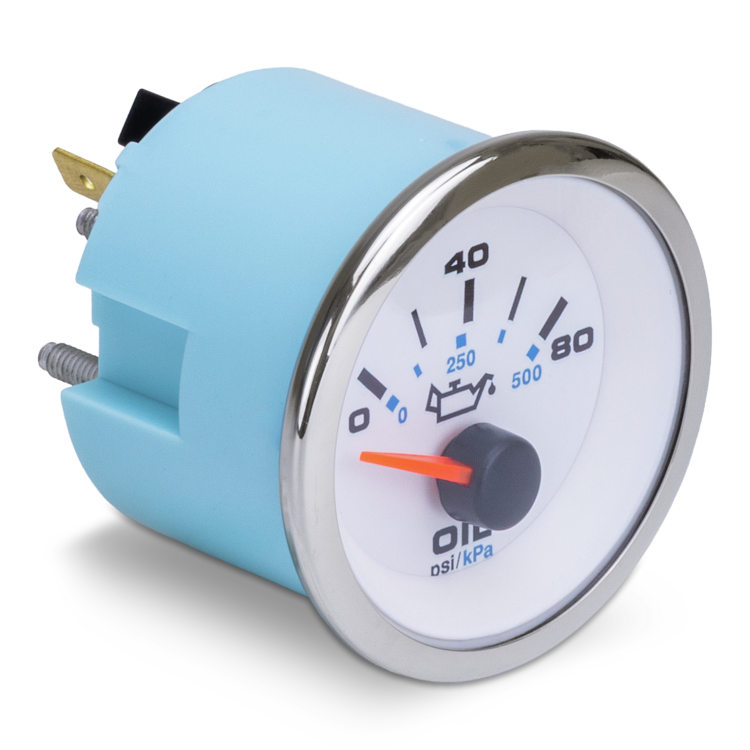 Sierra 62542P White Premier Pro Series Oil Pressure Gauge