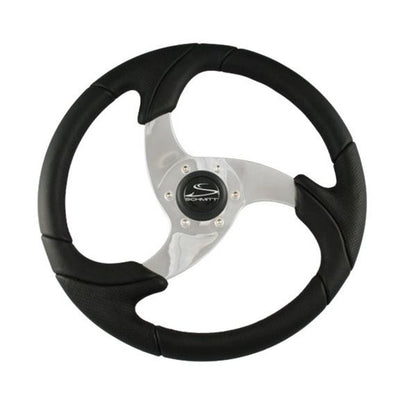 Schmitt  Ongaro Folletto 14.2" Wheel - Black Polished Polyurethane - 3/4" Tapered Shaft w/Black Center Cap