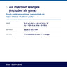 Air Injection Wedges (includes air guns) specifications