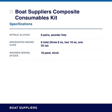 Boat Suppliers Composite Consumables Kit specifications