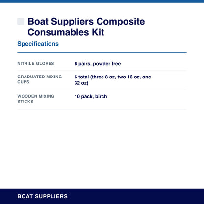 Boat Suppliers Composite Consumables Kit specifications