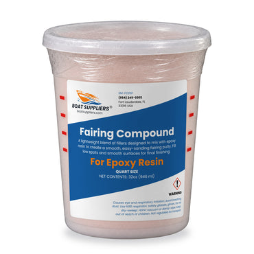 Boat Suppliers fairing compound in a 1 quart cup