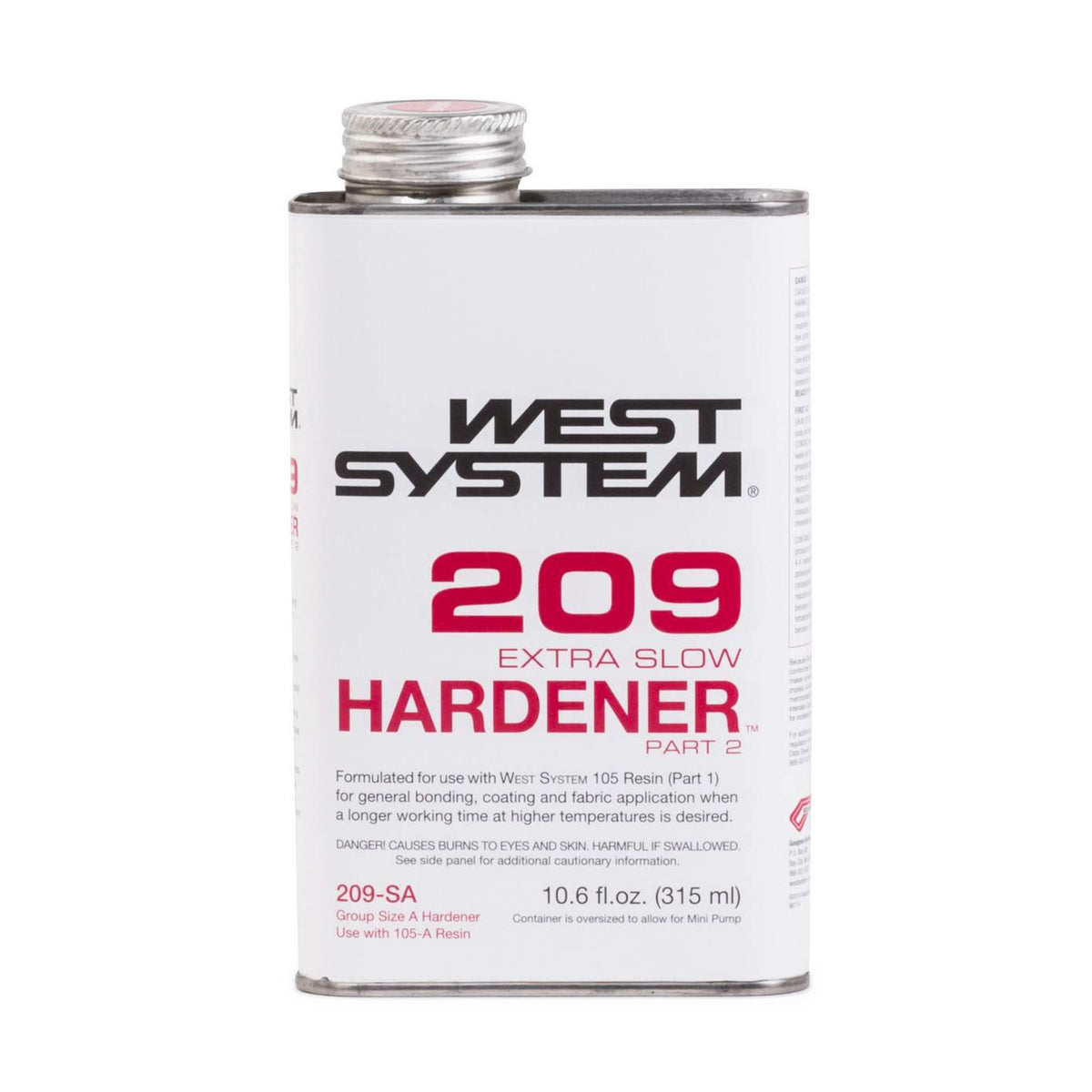 West System 209-SA Extra Slow Hardener, 10.6 fl oz can